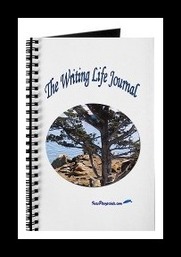 The Writing Life Journal, available at cafepress.com/pawprintsshop