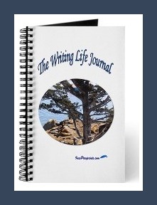 The Writing Life Journal designed by Coach Ina, with blank pages inside and sea lions lounging in Monterey Bay to aMUSE the writer in you!
