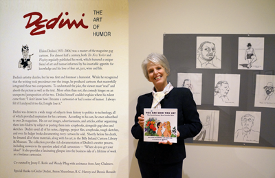 Ina Hillebrandt author of 'You Are Who You Eat' represents team at Cartoon Library & Museum Exhibit Honoring Illustrator Dedini