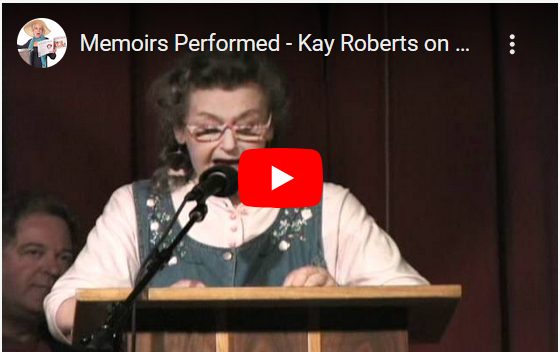 The incomparable Kay Roberts reads a few short pieces she wrote, from 
