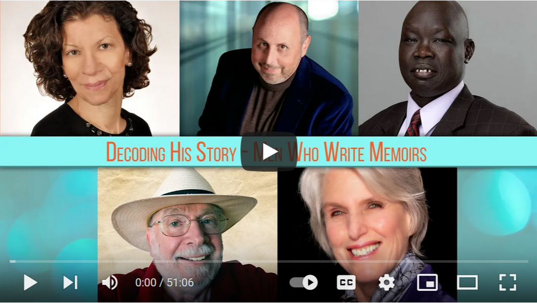 Yes, men write memoirs! These stories detail breath-taking moments. The authors overcame challenges to their very lives. Tune in to see how, and why a woman’s on the panel!